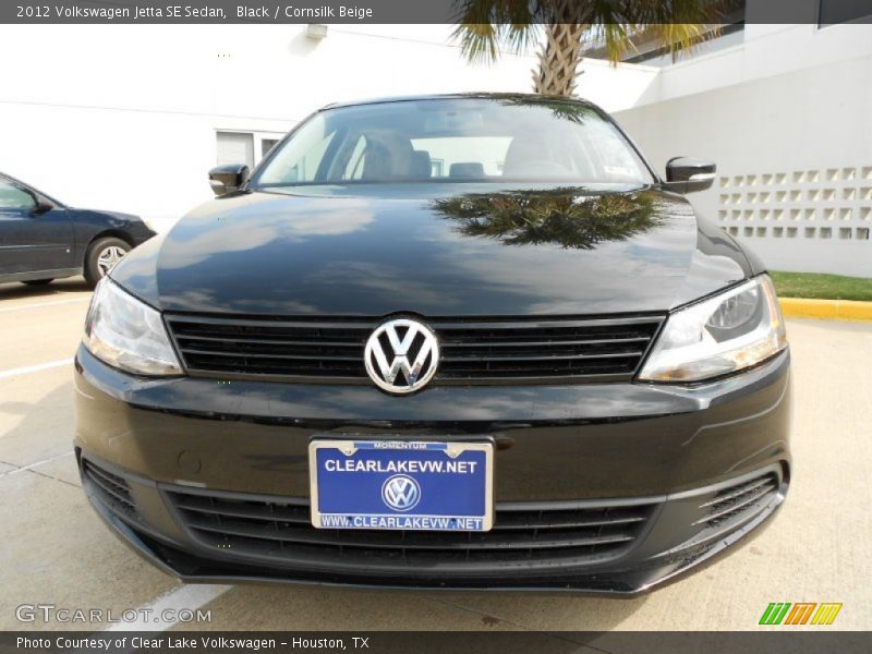 Black / Cornsilk Beige 2012 Volkswagen Jetta SE Sedan