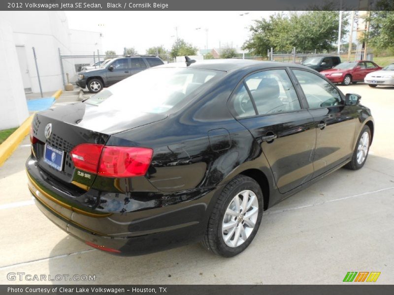 Black / Cornsilk Beige 2012 Volkswagen Jetta SE Sedan