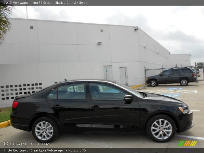 Black / Cornsilk Beige 2012 Volkswagen Jetta SE Sedan