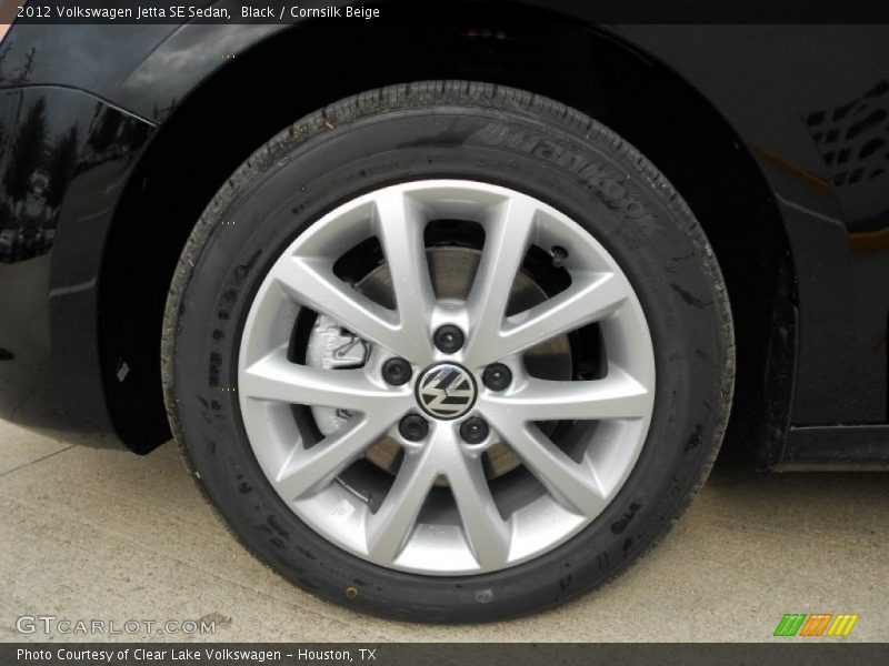 Black / Cornsilk Beige 2012 Volkswagen Jetta SE Sedan