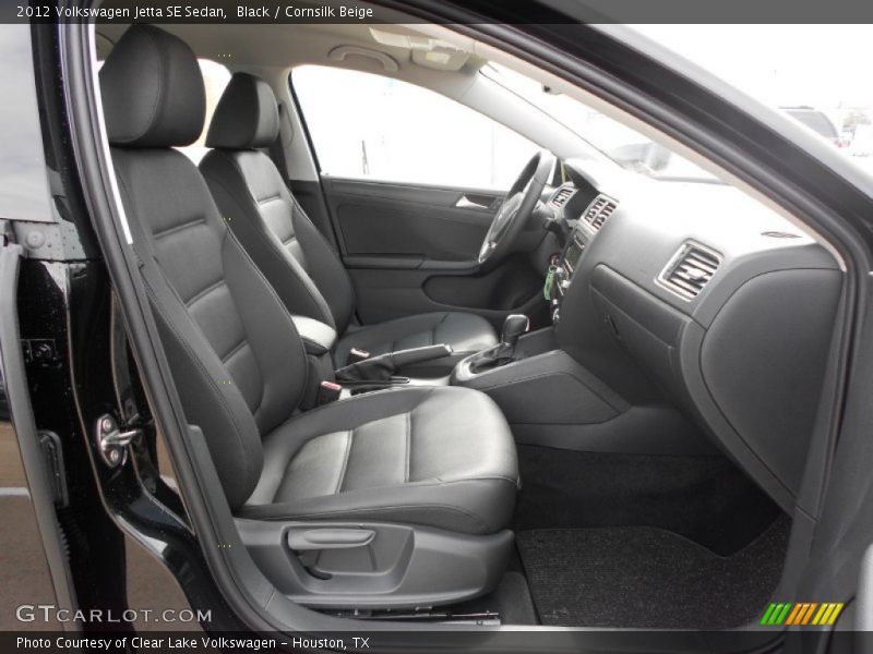 Black / Cornsilk Beige 2012 Volkswagen Jetta SE Sedan