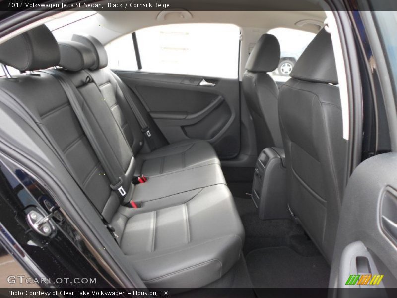 Black / Cornsilk Beige 2012 Volkswagen Jetta SE Sedan