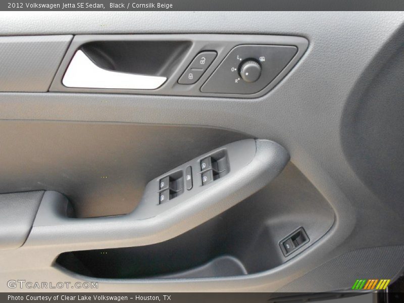 Black / Cornsilk Beige 2012 Volkswagen Jetta SE Sedan