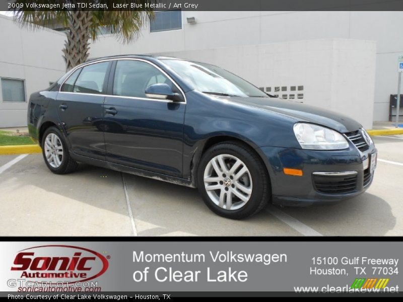 Laser Blue Metallic / Art Grey 2009 Volkswagen Jetta TDI Sedan