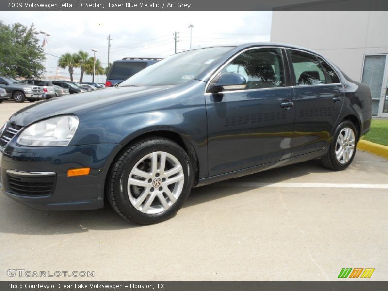Laser Blue Metallic / Art Grey 2009 Volkswagen Jetta TDI Sedan