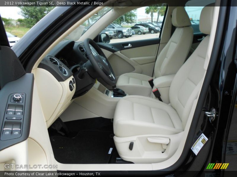 Deep Black Metallic / Beige 2012 Volkswagen Tiguan SE