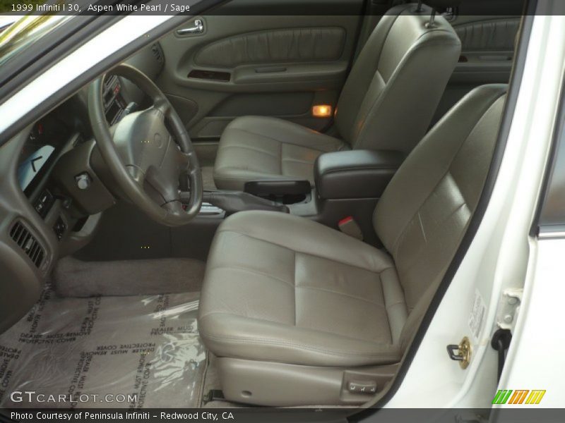 Aspen White Pearl / Sage 1999 Infiniti I 30