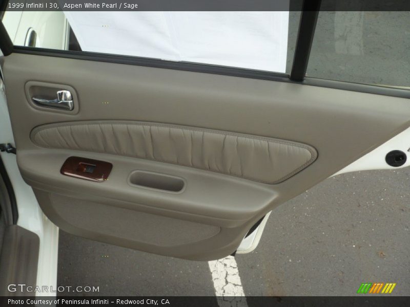 Aspen White Pearl / Sage 1999 Infiniti I 30