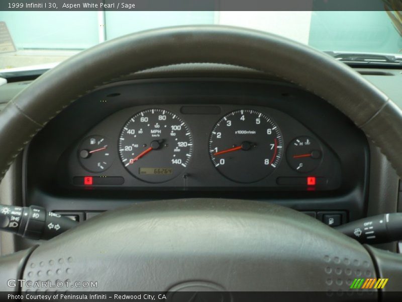 Aspen White Pearl / Sage 1999 Infiniti I 30