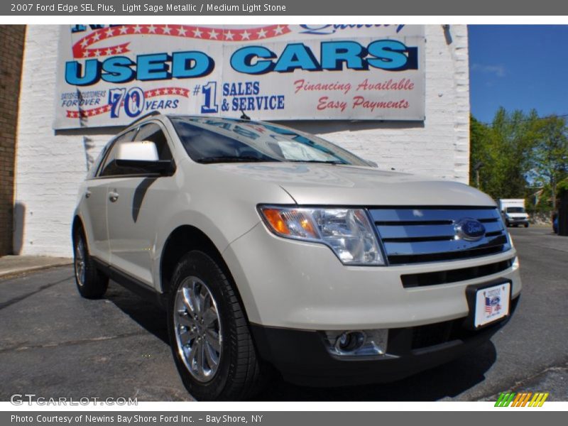 Light Sage Metallic / Medium Light Stone 2007 Ford Edge SEL Plus