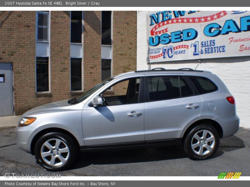 Bright Silver / Gray 2007 Hyundai Santa Fe SE 4WD
