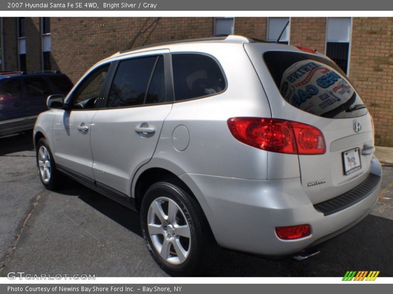 Bright Silver / Gray 2007 Hyundai Santa Fe SE 4WD