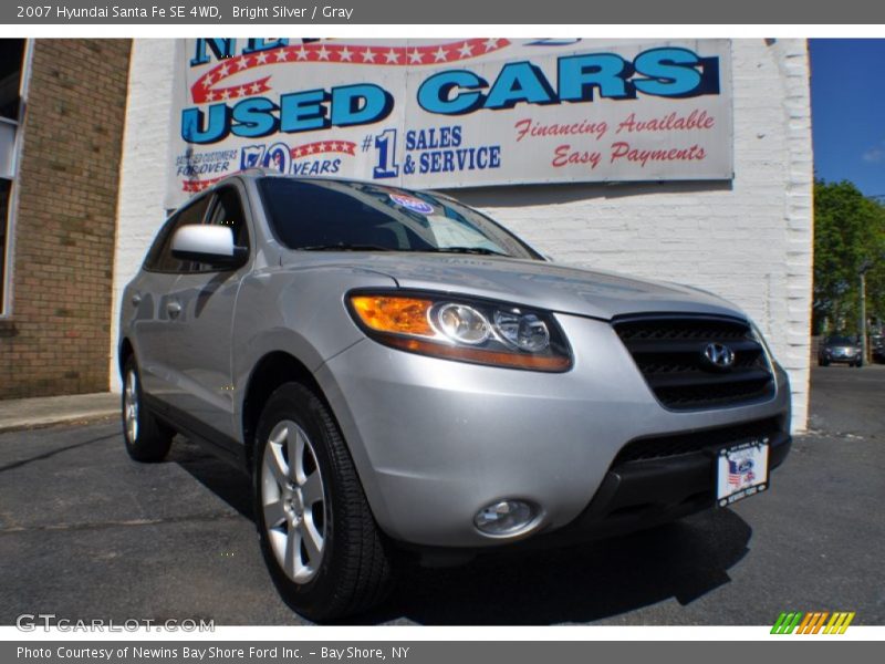 Bright Silver / Gray 2007 Hyundai Santa Fe SE 4WD
