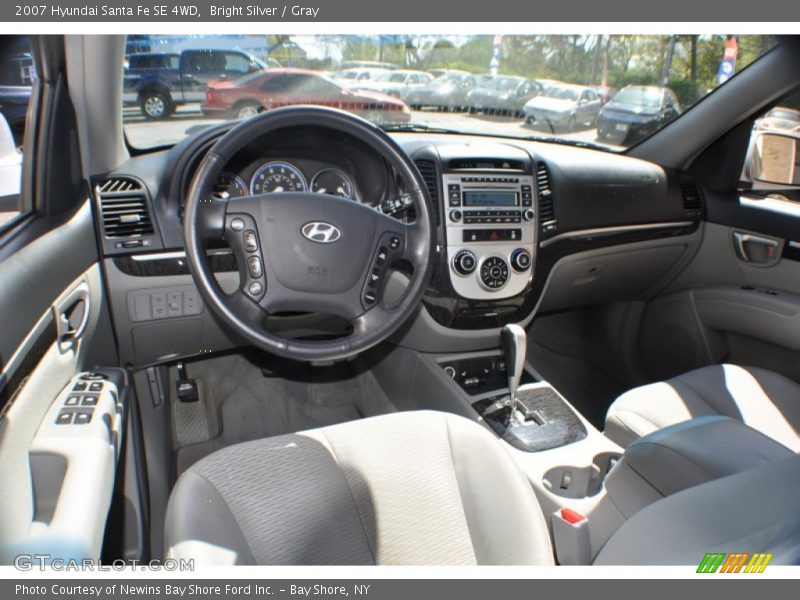 Bright Silver / Gray 2007 Hyundai Santa Fe SE 4WD
