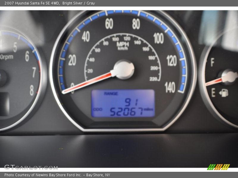 Bright Silver / Gray 2007 Hyundai Santa Fe SE 4WD