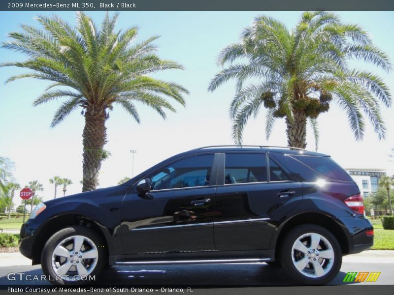 Black / Black 2009 Mercedes-Benz ML 350