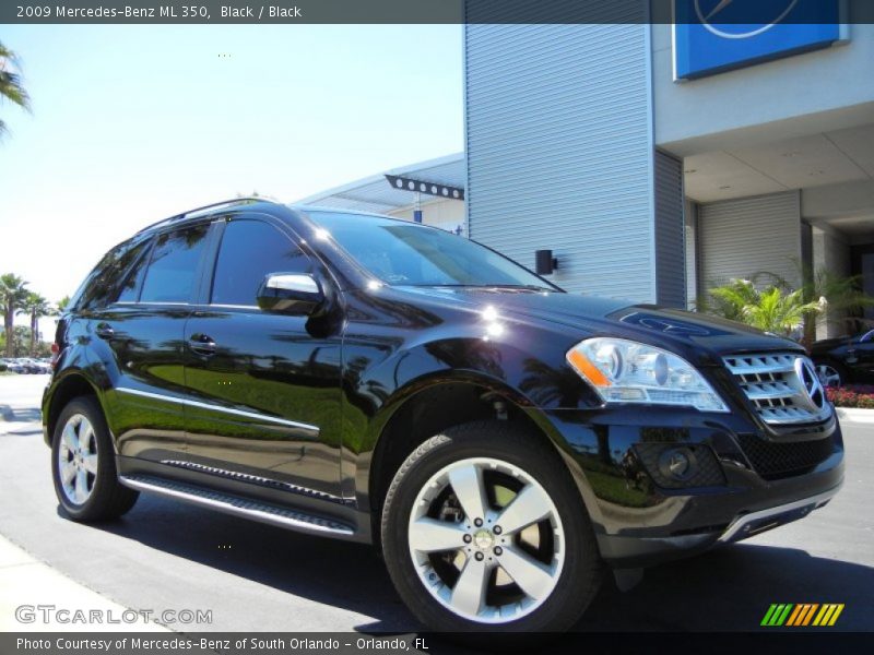 Black / Black 2009 Mercedes-Benz ML 350