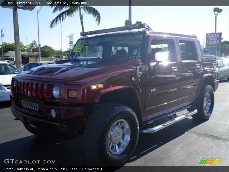 Red Metallic / Ebony Black 2005 Hummer H2 SUT