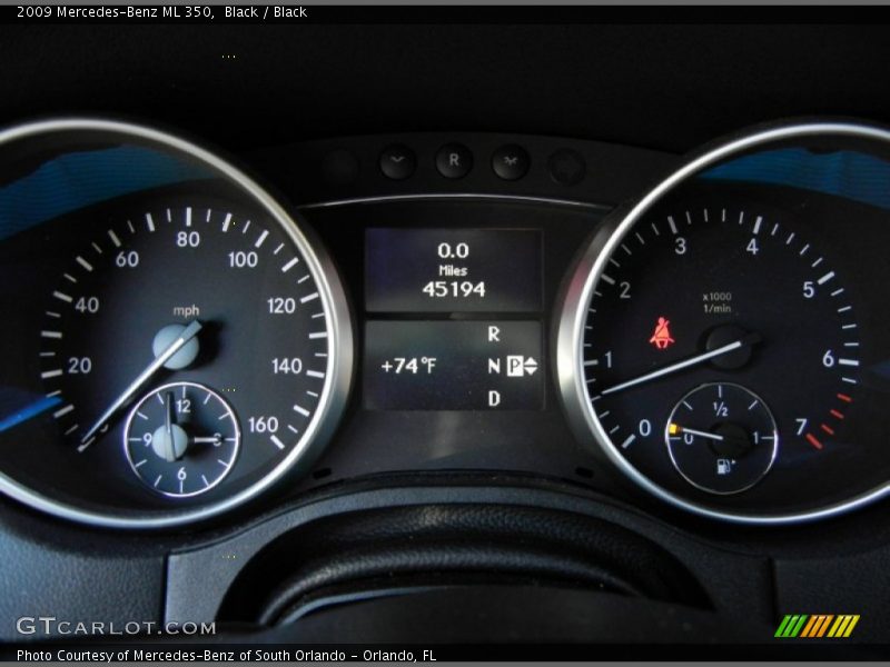 Black / Black 2009 Mercedes-Benz ML 350