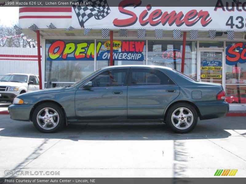 Lichen Green Pearl / Tan 1998 Mazda 626 LX