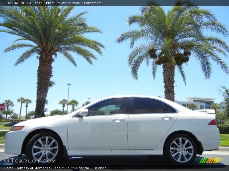 Premium White Pearl / Parchment 2007 Acura TSX Sedan