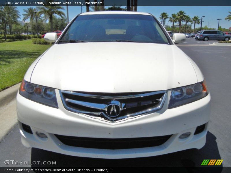 Premium White Pearl / Parchment 2007 Acura TSX Sedan