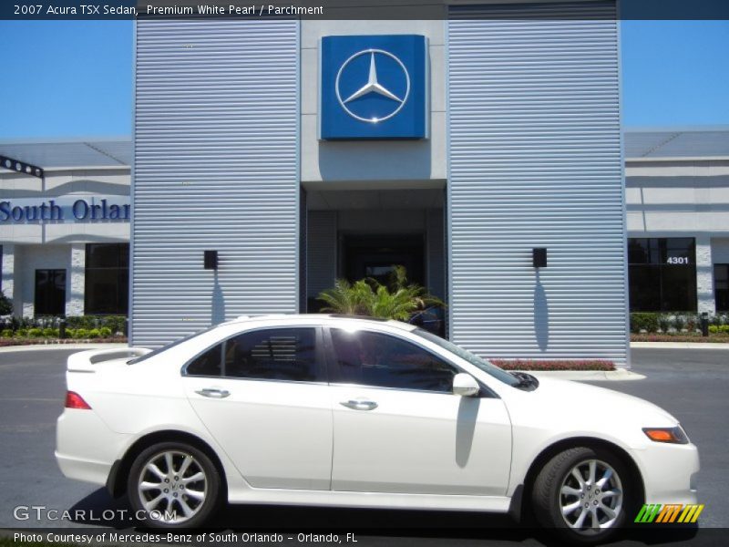 Premium White Pearl / Parchment 2007 Acura TSX Sedan