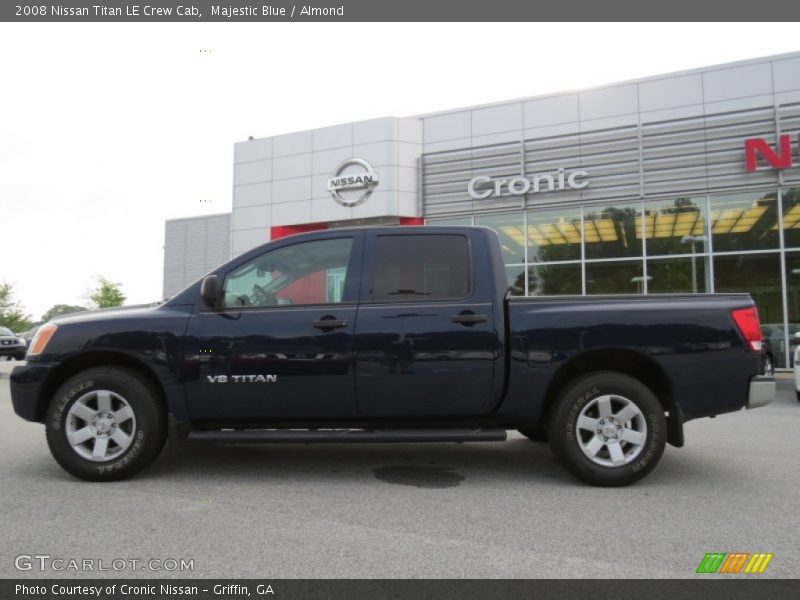 Majestic Blue / Almond 2008 Nissan Titan LE Crew Cab