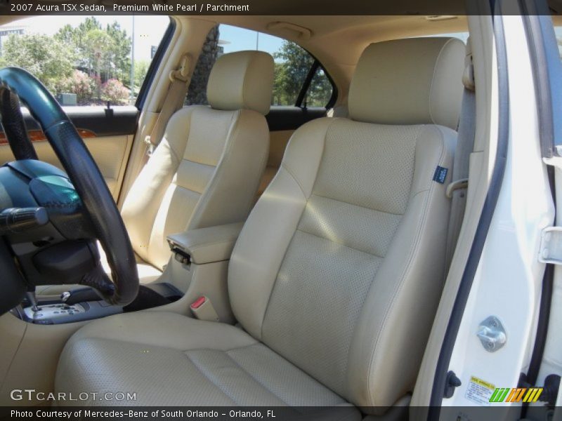 Premium White Pearl / Parchment 2007 Acura TSX Sedan