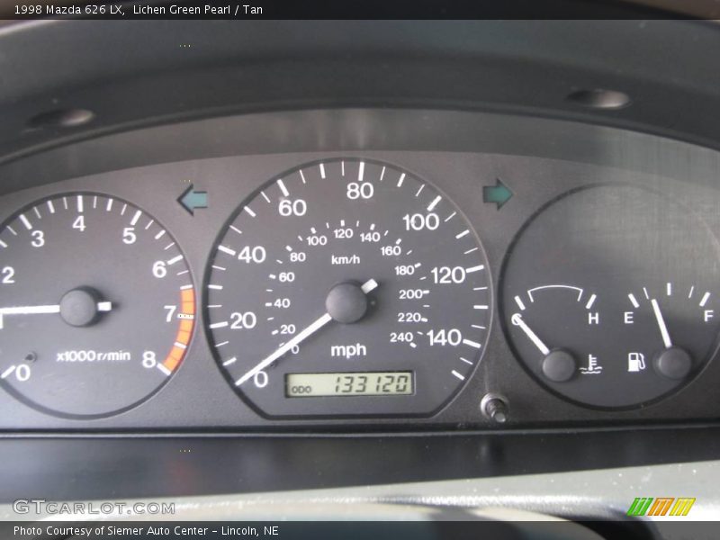 Lichen Green Pearl / Tan 1998 Mazda 626 LX