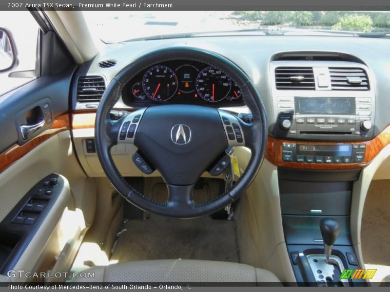 Premium White Pearl / Parchment 2007 Acura TSX Sedan