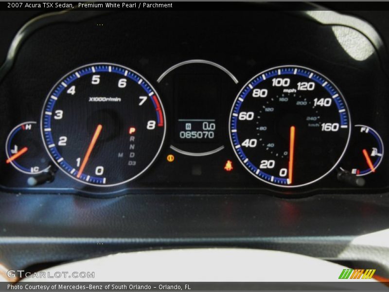 Premium White Pearl / Parchment 2007 Acura TSX Sedan