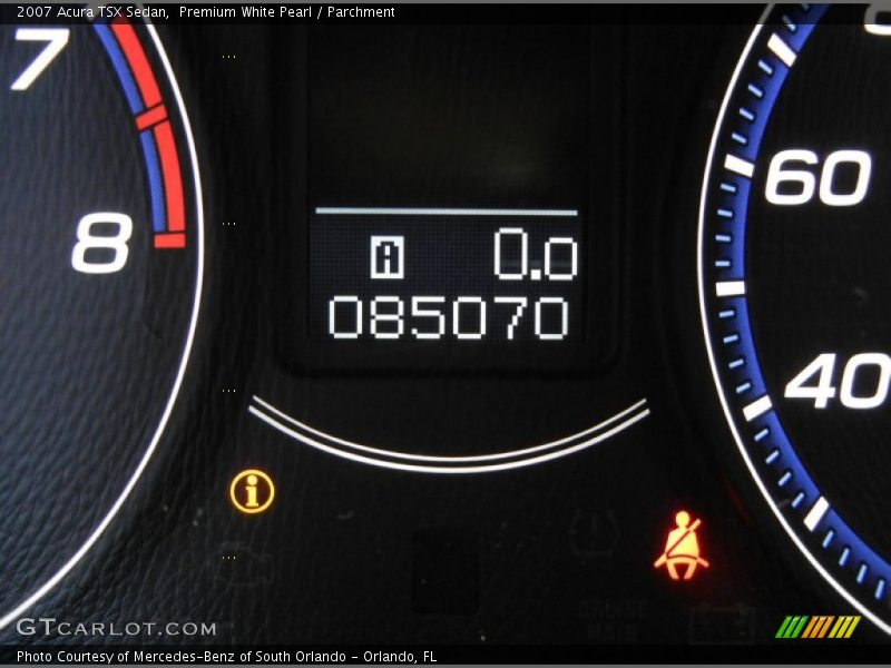 Premium White Pearl / Parchment 2007 Acura TSX Sedan