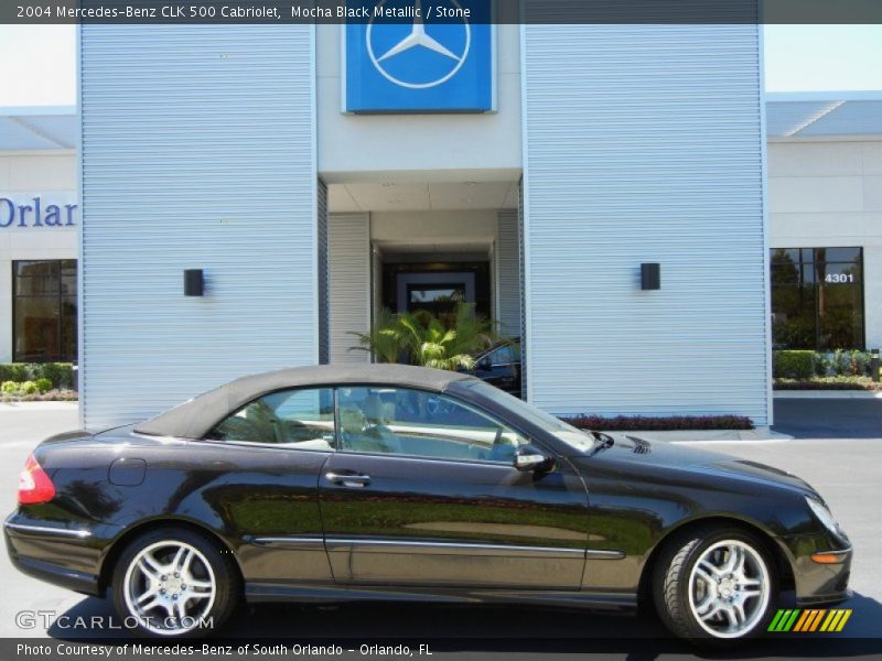 Mocha Black Metallic / Stone 2004 Mercedes-Benz CLK 500 Cabriolet
