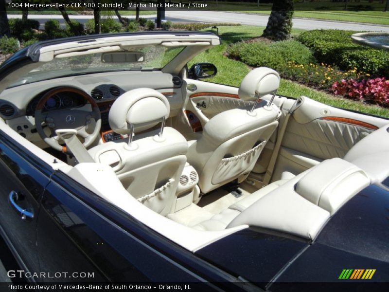 Mocha Black Metallic / Stone 2004 Mercedes-Benz CLK 500 Cabriolet