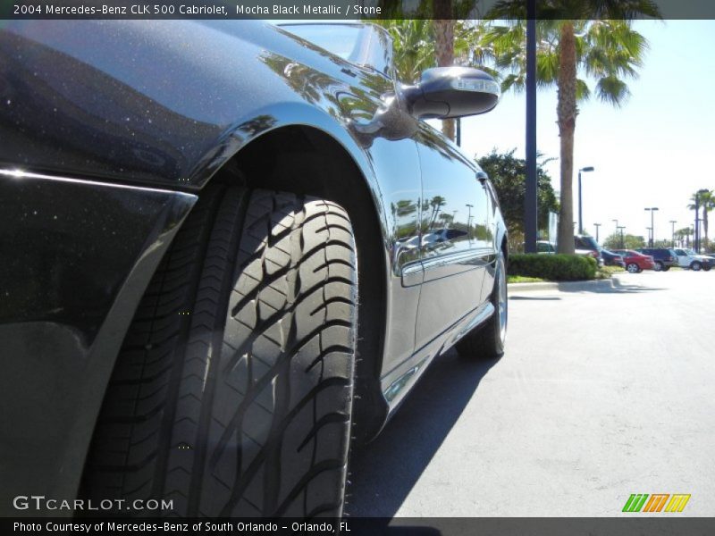 Mocha Black Metallic / Stone 2004 Mercedes-Benz CLK 500 Cabriolet