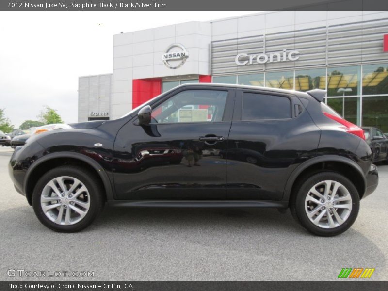 Sapphire Black / Black/Silver Trim 2012 Nissan Juke SV
