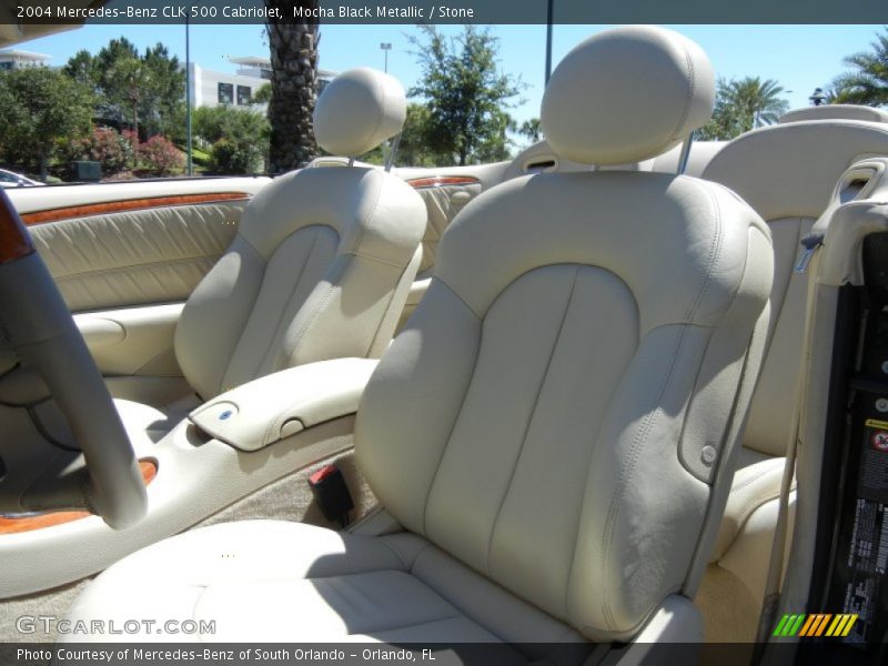 Mocha Black Metallic / Stone 2004 Mercedes-Benz CLK 500 Cabriolet