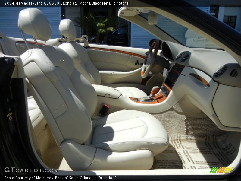 Mocha Black Metallic / Stone 2004 Mercedes-Benz CLK 500 Cabriolet