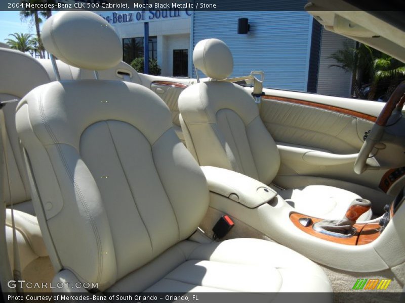 Mocha Black Metallic / Stone 2004 Mercedes-Benz CLK 500 Cabriolet