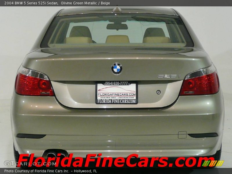 Olivine Green Metallic / Beige 2004 BMW 5 Series 525i Sedan