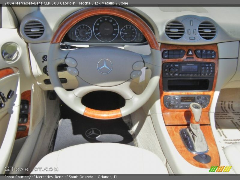 Mocha Black Metallic / Stone 2004 Mercedes-Benz CLK 500 Cabriolet