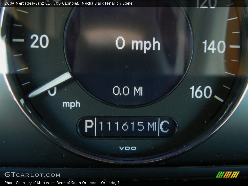 Mocha Black Metallic / Stone 2004 Mercedes-Benz CLK 500 Cabriolet