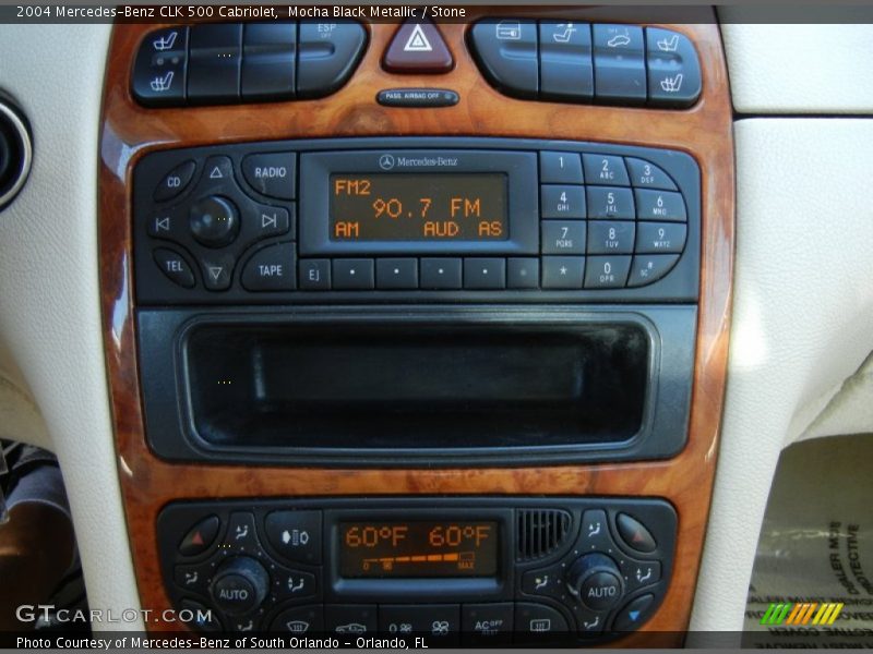 Mocha Black Metallic / Stone 2004 Mercedes-Benz CLK 500 Cabriolet