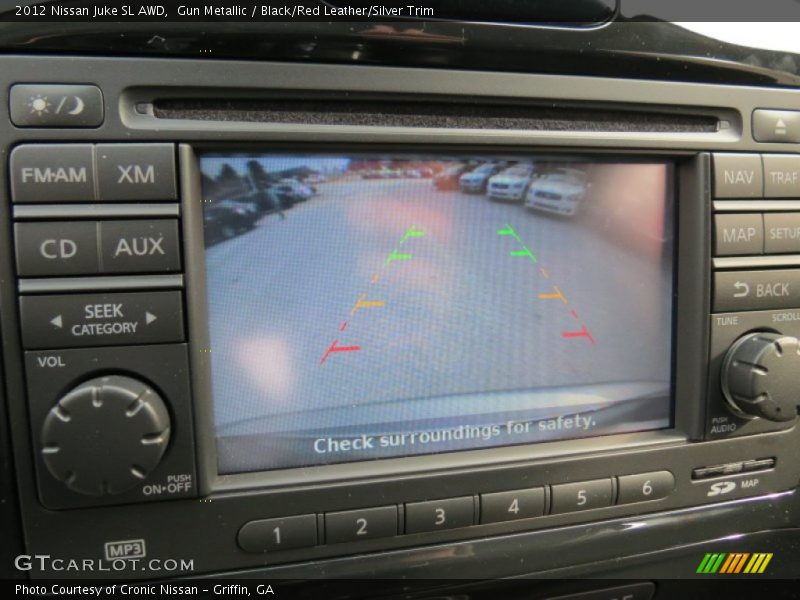 Gun Metallic / Black/Red Leather/Silver Trim 2012 Nissan Juke SL AWD