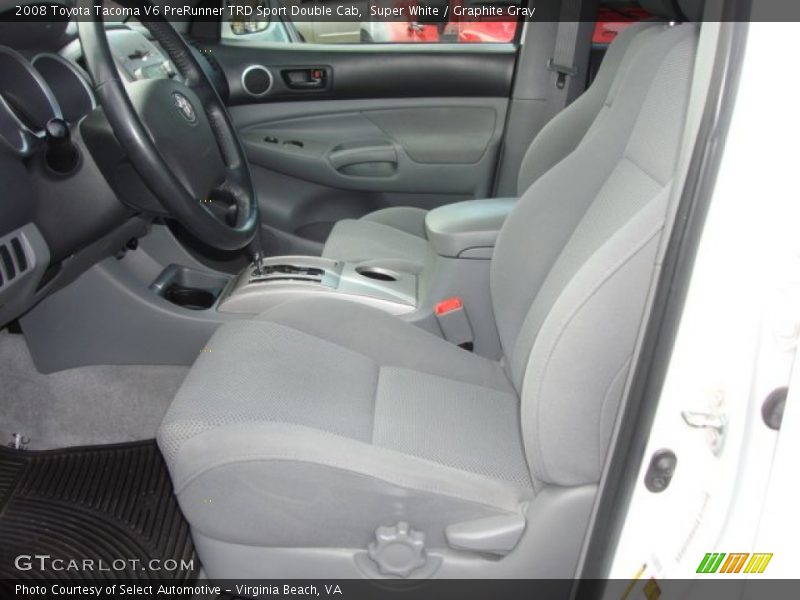Super White / Graphite Gray 2008 Toyota Tacoma V6 PreRunner TRD Sport Double Cab