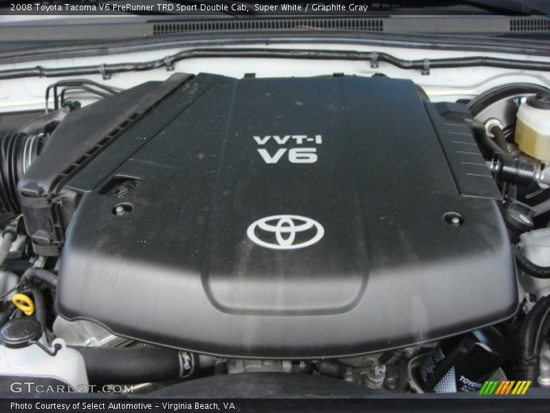 Super White / Graphite Gray 2008 Toyota Tacoma V6 PreRunner TRD Sport Double Cab