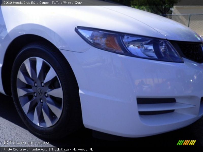 Taffeta White / Gray 2010 Honda Civic EX-L Coupe