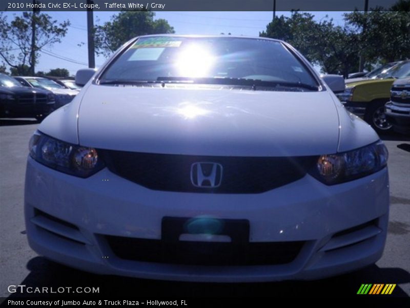 Taffeta White / Gray 2010 Honda Civic EX-L Coupe