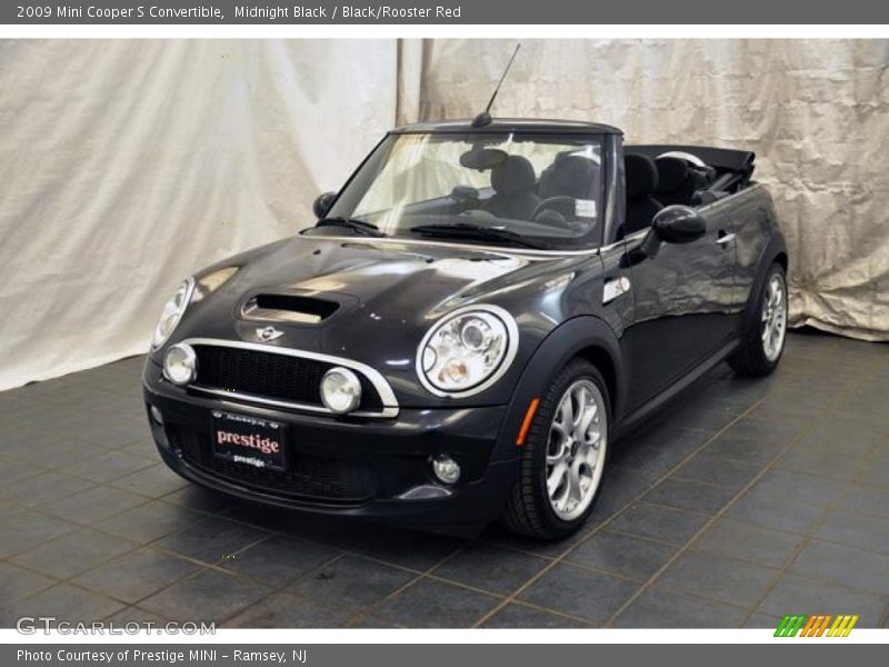 Midnight Black / Black/Rooster Red 2009 Mini Cooper S Convertible